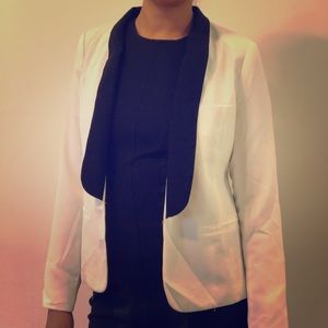 Black and white blazer